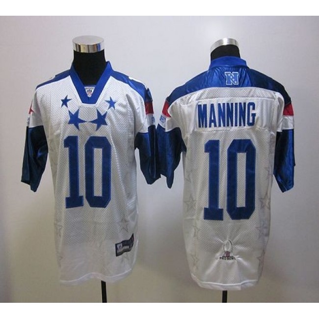NFL Jersey Giants #10 Eli Manning White 2012 Pro Bowl Stitched