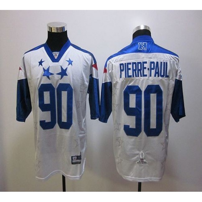 NFL Jersey Giants #90 Jason Pierre-Paul White 2012 Pro Bowl Stitched