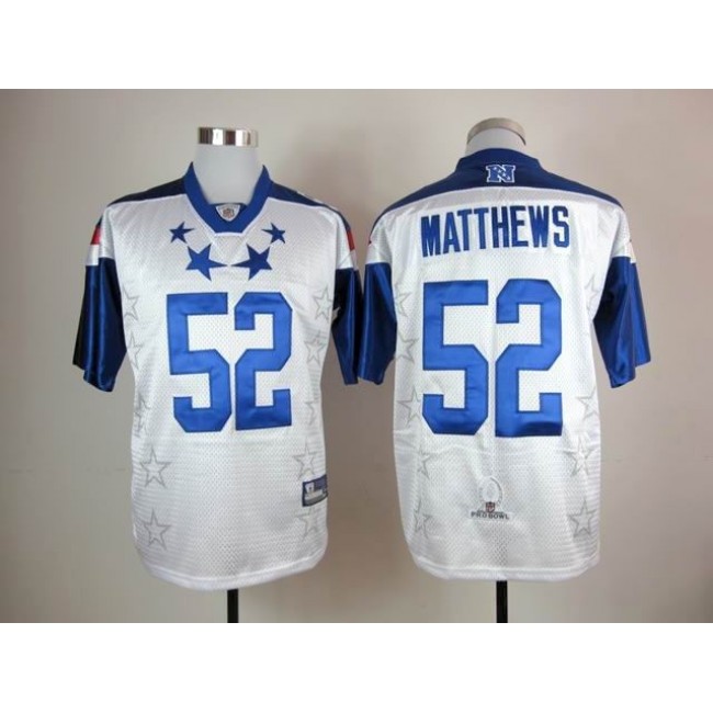 NFL Jersey Packers #52 Clay Matthews White 2012 Pro Bowl Stitched