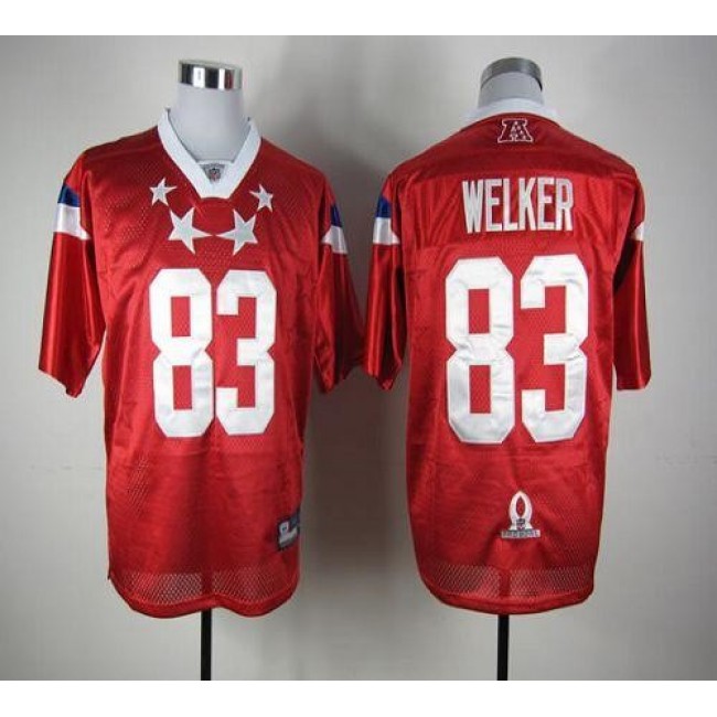 NFL Jersey Patriots #83 Wes Welker Red 2012 Pro Bowl Stitched