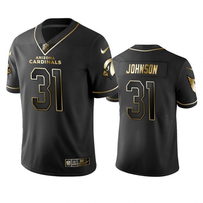 Cardinals #31 David Johnson Men's Stitched NFL Vapor Untouchable Limited Black Golden Jersey