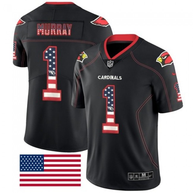 Nike Cardinals #1 Kyler Murray Black Men's Stitched NFL Limited Rush USA Flag Jersey