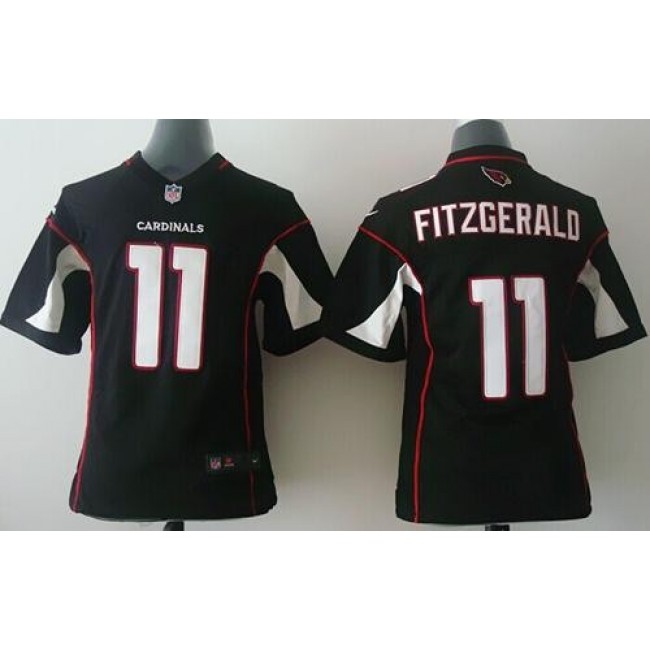 Arizona Cardinals #11 Larry Fitzgerald Black Alternate Youth Stitched NFL Elite Jersey