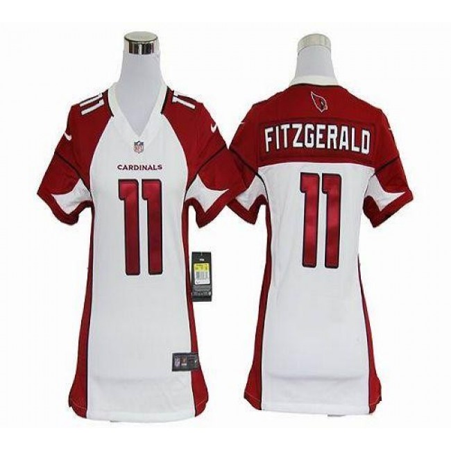 Women's Cardinals #11 Larry Fitzgerald White Stitched NFL Elite Jersey