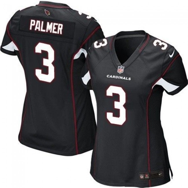 Women's Cardinals #3 Carson Palmer Black Alternate Stitched NFL Elite Jersey