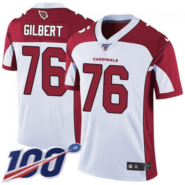 Nike Cardinals #76 Marcus Gilbert White Men's Stitched NFL 100th Season Vapor Limited Jersey
