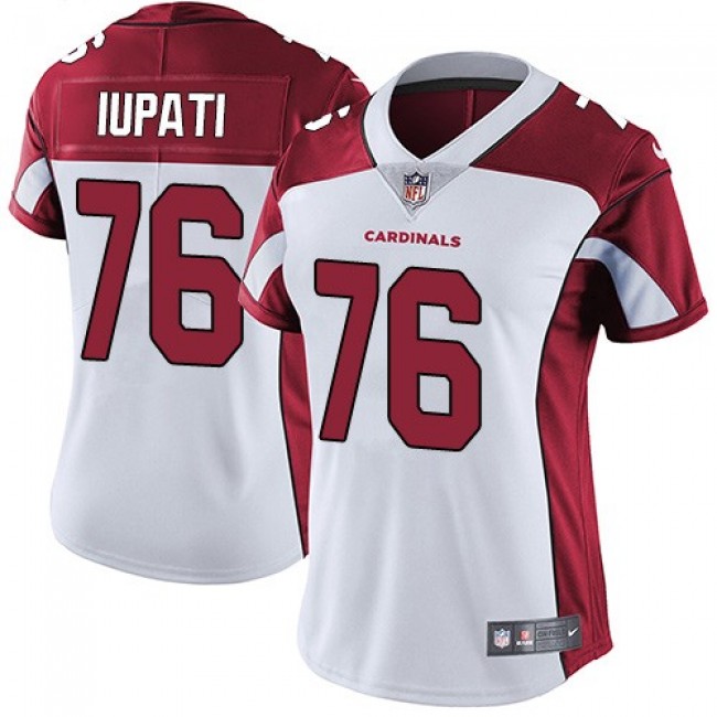 Women's Cardinals #76 Mike Iupati White Stitched NFL Vapor Untouchable Limited Jersey