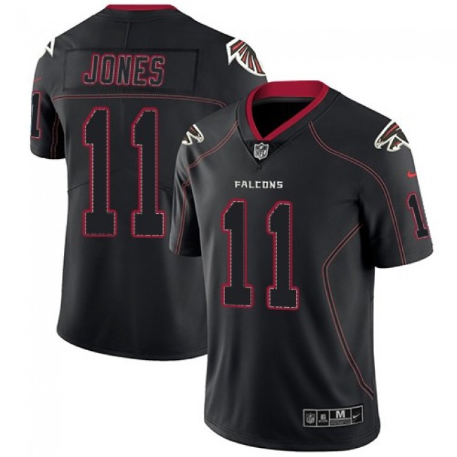 Nike Falcons #11 Julio Jones Lights Out Black Men's Stitched NFL Limited Rush Jersey