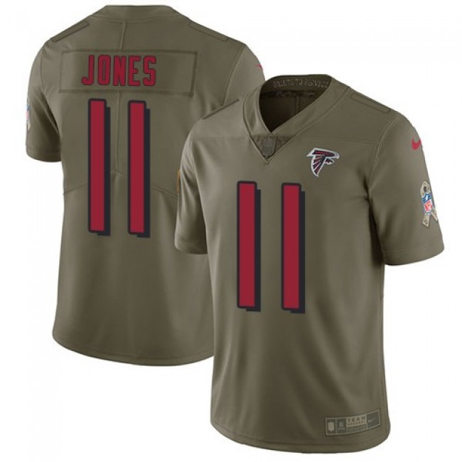 Atlanta Falcons #11 Julio Jones Olive Youth Stitched NFL Limited 2017 Salute to Service Jersey