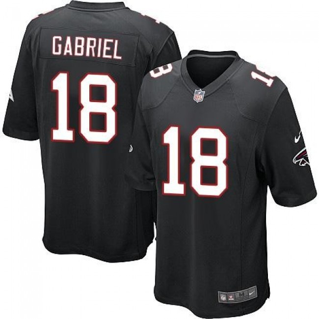 Atlanta Falcons #18 Taylor Gabriel Black Alternate Youth Stitched NFL Elite Jersey