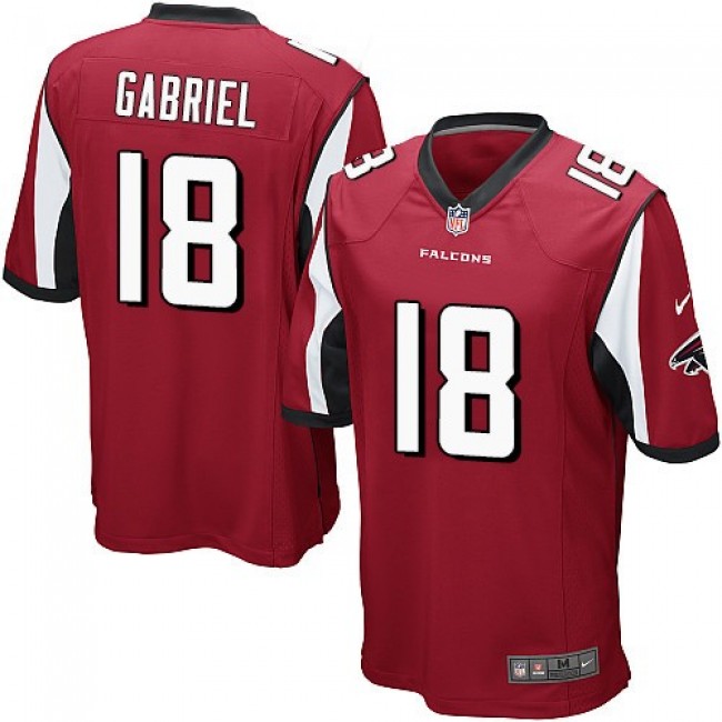 Atlanta Falcons #18 Taylor Gabriel Red Team Color Youth Stitched NFL Elite Jersey