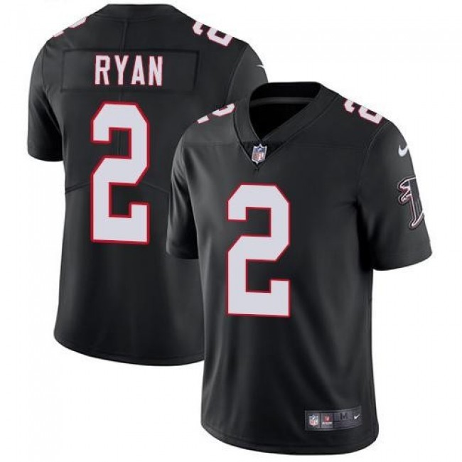 Atlanta Falcons #2 Matt Ryan Black Alternate Youth Stitched NFL Vapor Untouchable Limited Jersey
