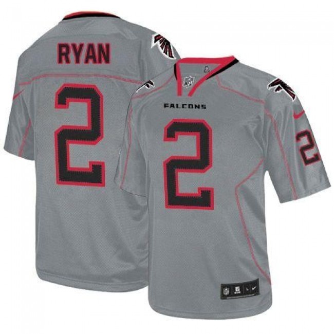 Nike Falcons #2 Matt Ryan Lights Out Grey Men's Stitched NFL Elite Jersey