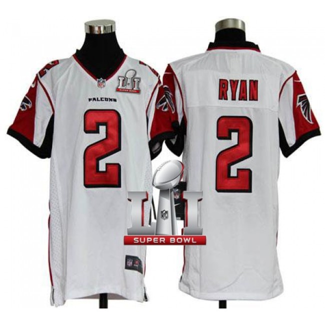 Atlanta Falcons #2 Matt Ryan White Super Bowl LI 51 Youth Stitched NFL Elite Jersey