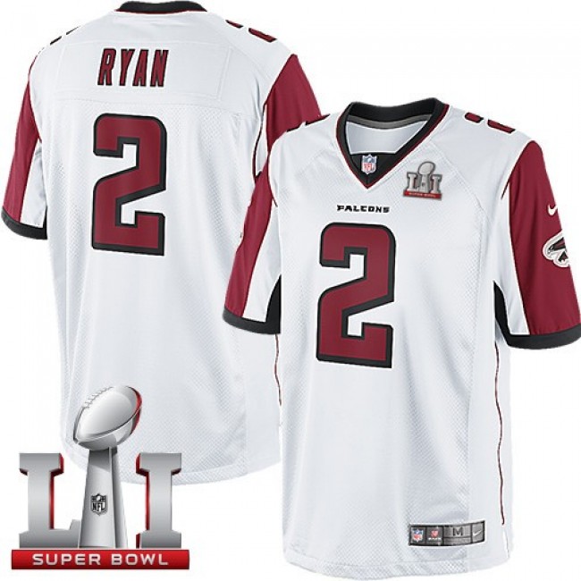 Atlanta Falcons #2 Matt Ryan White Super Bowl LI 51 Youth Stitched NFL Limited Jersey