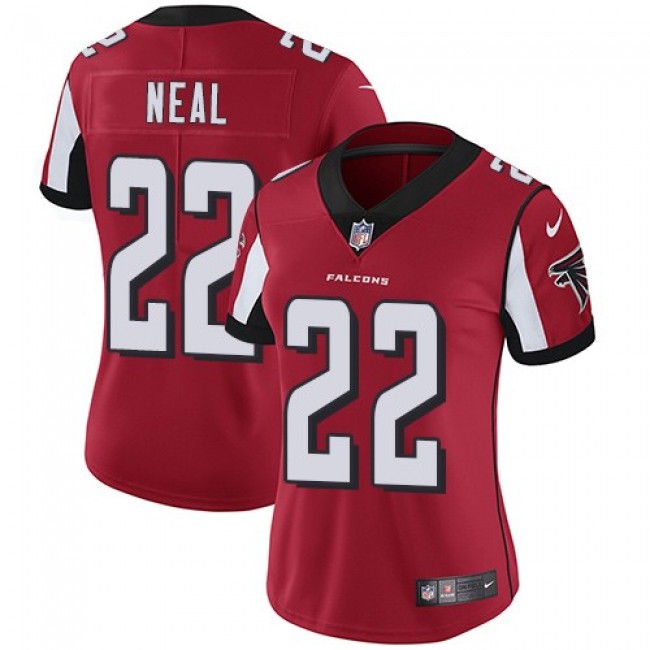Women's Falcons #22 Keanu Neal Red Team Color Stitched NFL Vapor Untouchable Limited Jersey