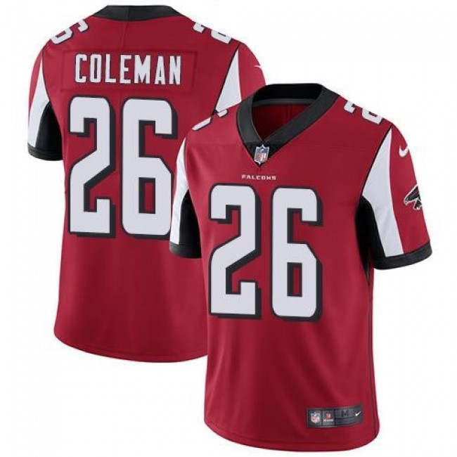 Atlanta Falcons #26 Tevin Coleman Red Team Color Youth Stitched NFL Vapor Untouchable Limited Jersey