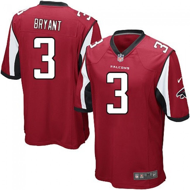 Atlanta Falcons #3 Matt Bryant Red Team Color Youth Stitched NFL Elite Jersey