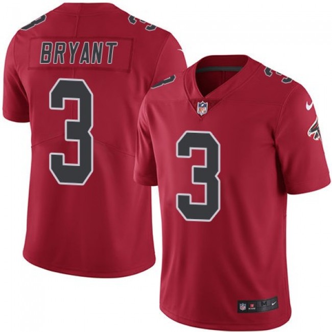 Atlanta Falcons #3 Matt Bryant Red Youth Stitched NFL Limited Rush Jersey