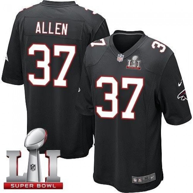 Atlanta Falcons #37 Ricardo Allen Black Alternate Super Bowl LI 51 Youth Stitched NFL Elite Jersey
