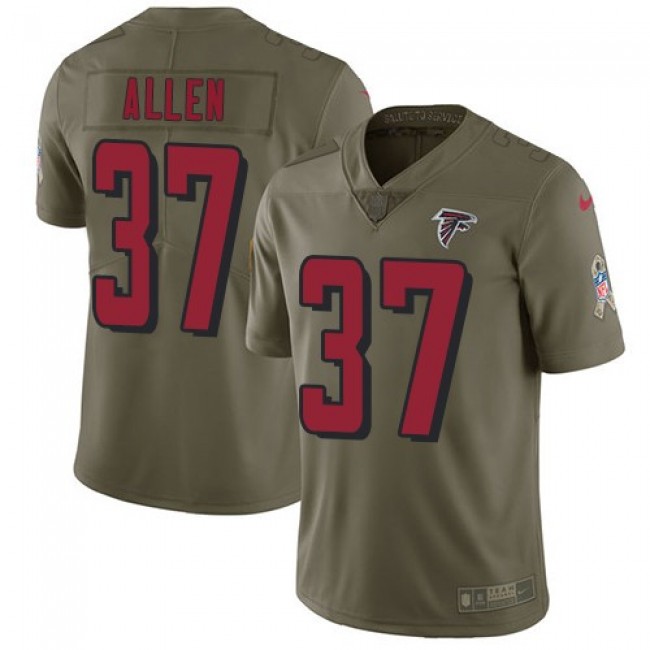 Atlanta Falcons #37 Ricardo Allen Olive Youth Stitched NFL Limited 2017 Salute to Service Jersey