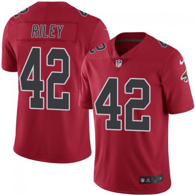 Atlanta Falcons #42 Duke Riley Red Youth Stitched NFL Limited Rush Jersey
