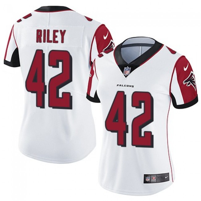 Women's Falcons #42 Duke Riley White Stitched NFL Vapor Untouchable Limited Jersey