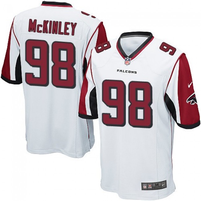Atlanta Falcons #98 Takkarist McKinley White Youth Stitched NFL Elite Jersey
