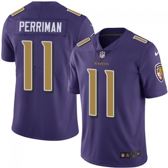 Baltimore Ravens #11 Breshad Perriman Purple Youth Stitched NFL Limited Rush Jersey