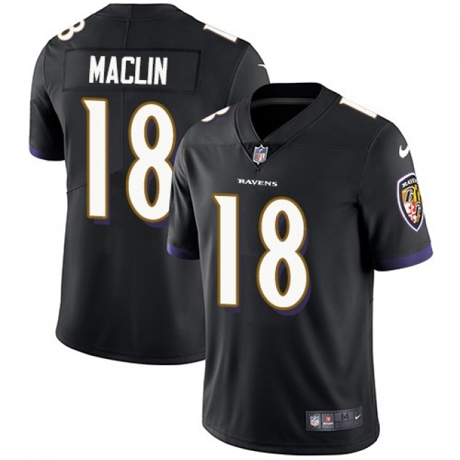 Baltimore Ravens #18 Jeremy Maclin Black Alternate Youth Stitched NFL Vapor Untouchable Limited Jersey