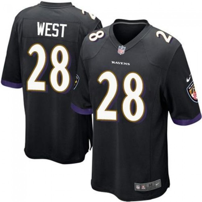 Baltimore Ravens #28 Terrance West Black Alternate Youth Stitched NFL New Elite Jersey