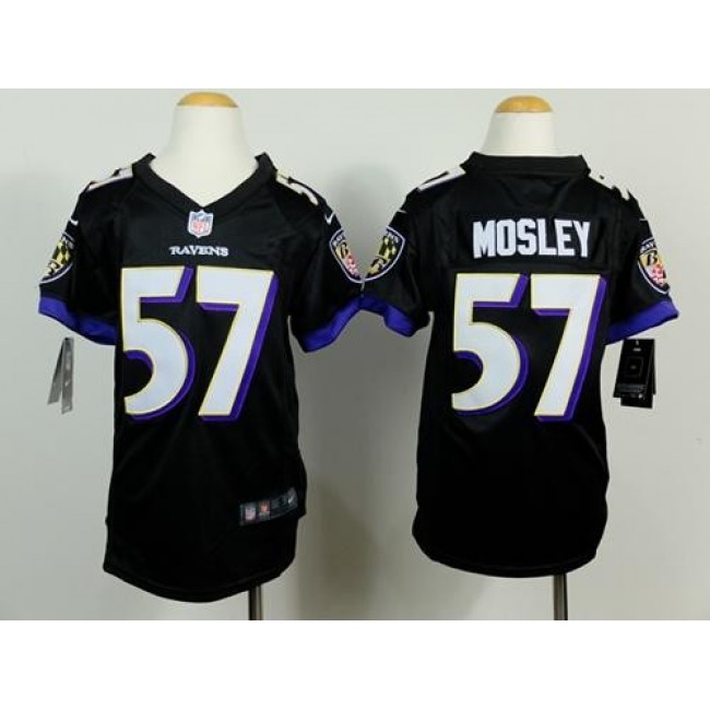 Baltimore Ravens #57 C.J. Mosley Black Alternate Youth Stitched NFL New Elite Jersey