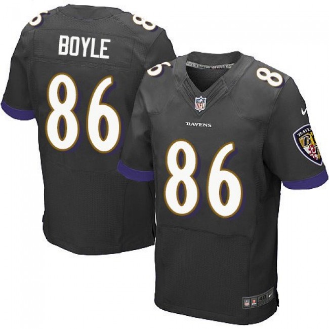 Nike Ravens #86 Nick Boyle Black Alternate Men's Stitched NFL New Elite Jersey