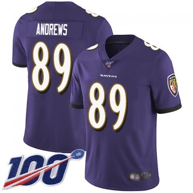Nike Ravens #89 Mark Andrews Purple Team Color Men's Stitched NFL 100th Season Vapor Limited Jersey