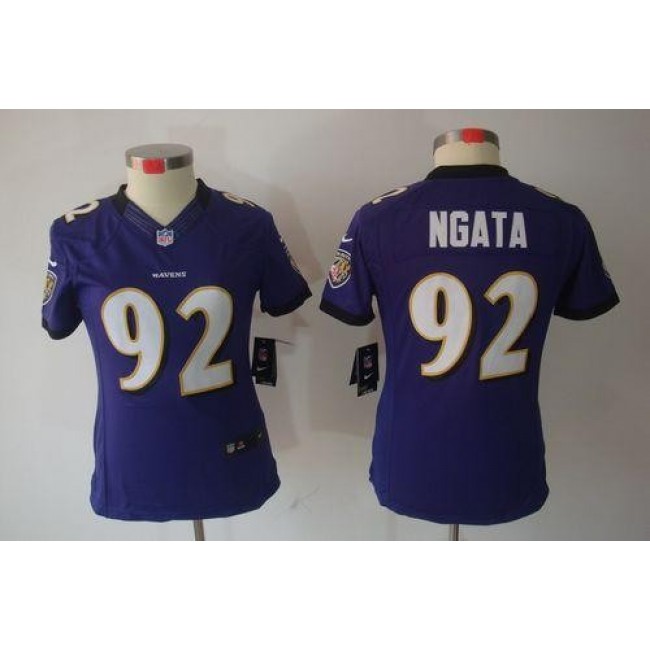 Women's Ravens #92 Haloti Ngata Purple Team Color Stitched NFL Limited Jersey