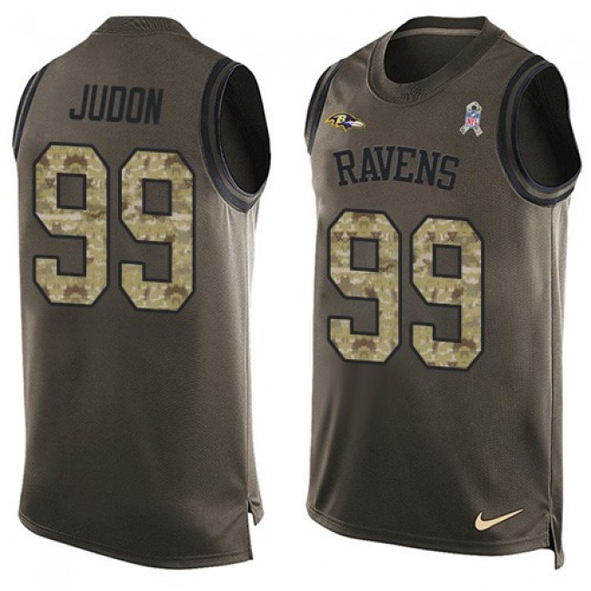 Nike Ravens #99 Matthew Judon Green Men's Stitched NFL Limited Salute To Service Tank Top Jersey