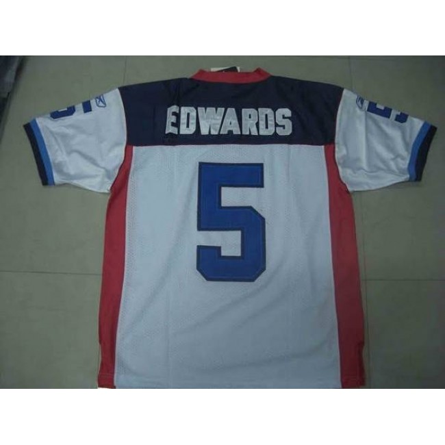Bills #5 Trent Edwards White Stitched NFL Jersey