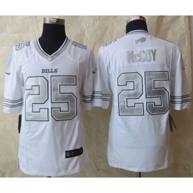 Nike Bills #25 LeSean McCoy White Men's Stitched NFL Limited Platinum Jersey