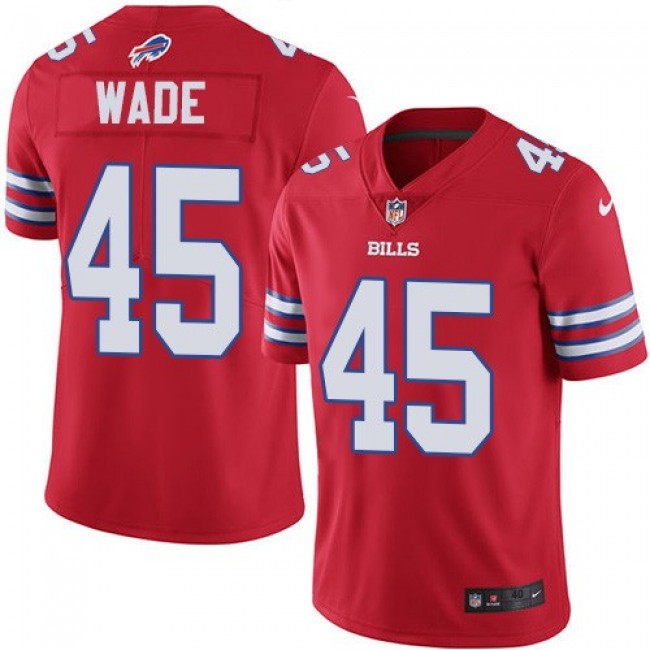 Nike Bills #45 Christian Wade Red Men's Stitched NFL Elite Rush Jersey