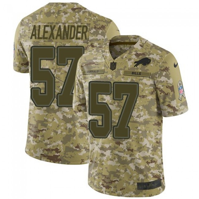 Nike Bills #57 Lorenzo Alexander Camo Men's Stitched NFL Limited 2018 Salute To Service Jersey