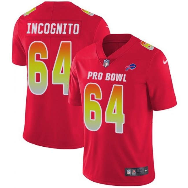 Buffalo Bills #64 Richie Incognito Red Youth Stitched NFL Limited AFC 2018 Pro Bowl Jersey