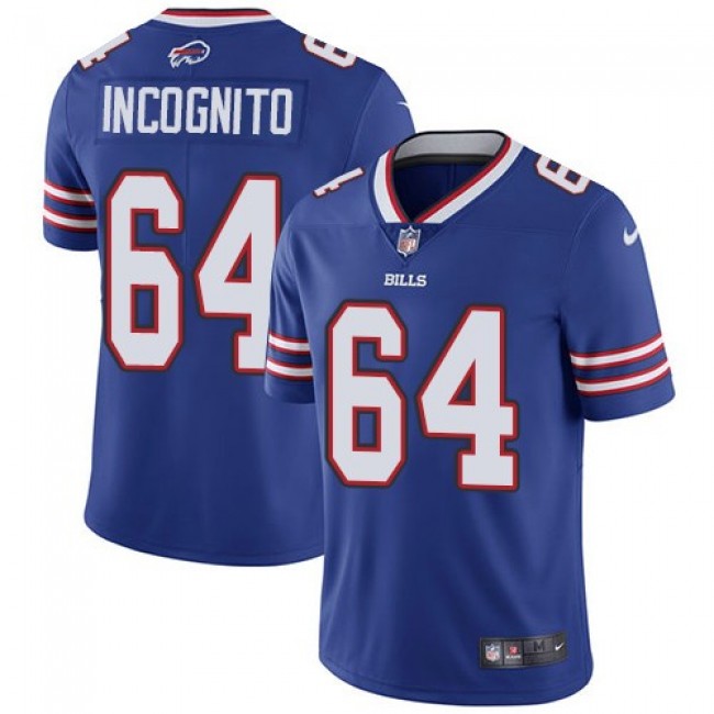 Buffalo Bills #64 Richie Incognito Royal Blue Team Color Youth Stitched NFL Vapor Untouchable Limited Jersey