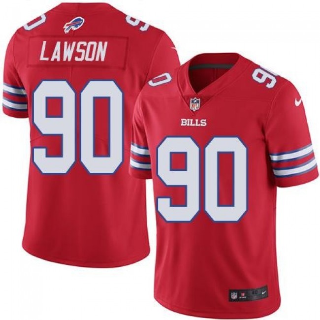 Nike Bills #90 Shaq Lawson Red Men's Stitched NFL Elite Rush Jersey