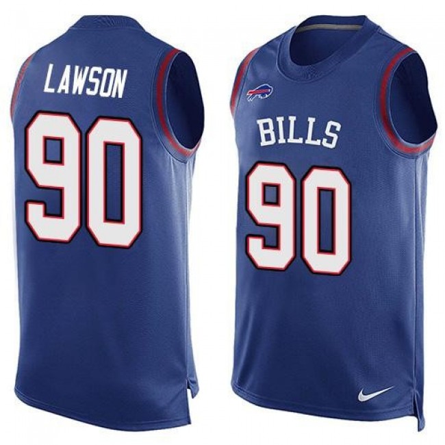 Nike Bills #90 Shaq Lawson Royal Blue Team Color Men's Stitched NFL Limited Tank Top Jersey