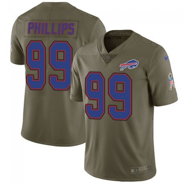 Nike Bills #99 Harrison Phillips Olive Men's Stitched NFL Limited 2017 Salute To Service Jersey