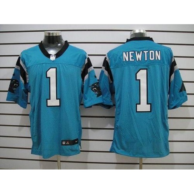 Nike Panthers #1 Cam Newton Blue Alternate Men's Stitched NFL Elite Jersey