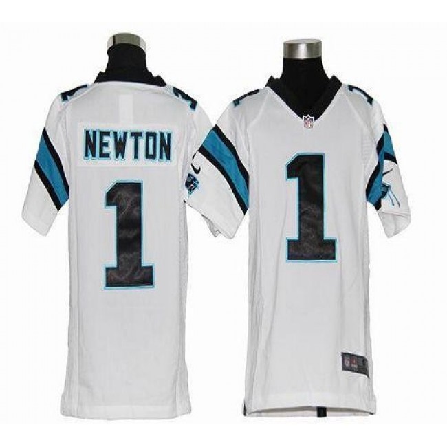 Carolina Panthers #1 Cam Newton White Youth Stitched NFL Elite Jersey