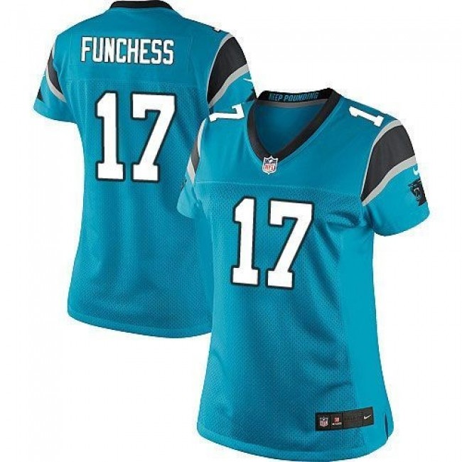 Women's Panthers #17 Devin Funchess Blue Alternate Stitched NFL Elite Jersey