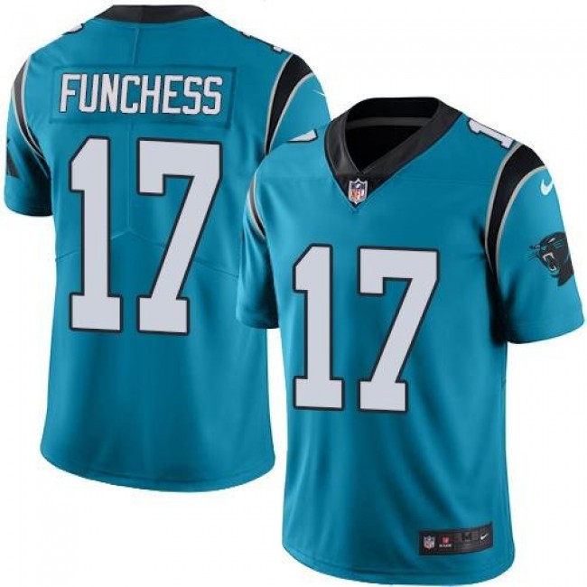 Carolina Panthers #17 Devin Funchess Blue Youth Stitched NFL Limited Rush Jersey