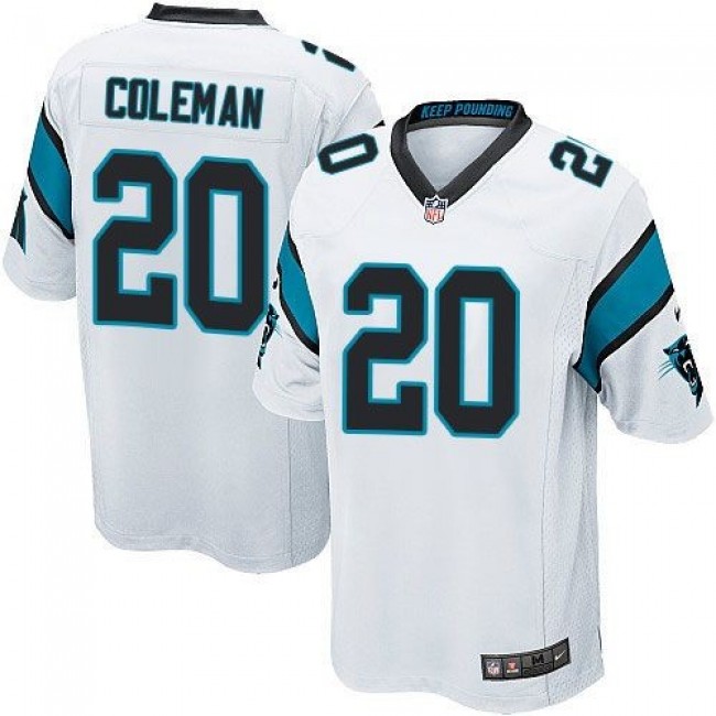Carolina Panthers #20 Kurt Coleman White Youth Stitched NFL Elite Jersey